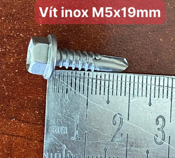 Vít bắn tôn inox 410 | m5x19mm